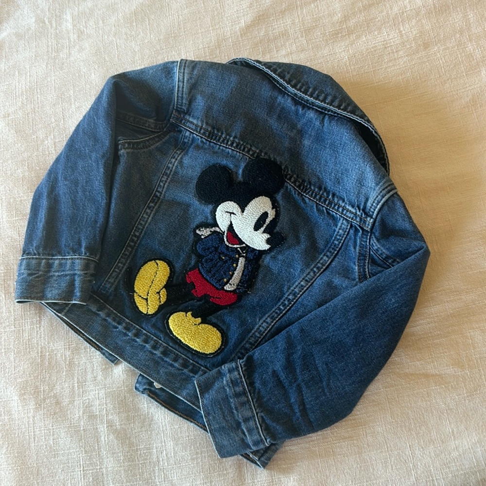 GAP Disney Mickey Mouse Denim Jacket | Blue Jean Jacket Mickey Toddler